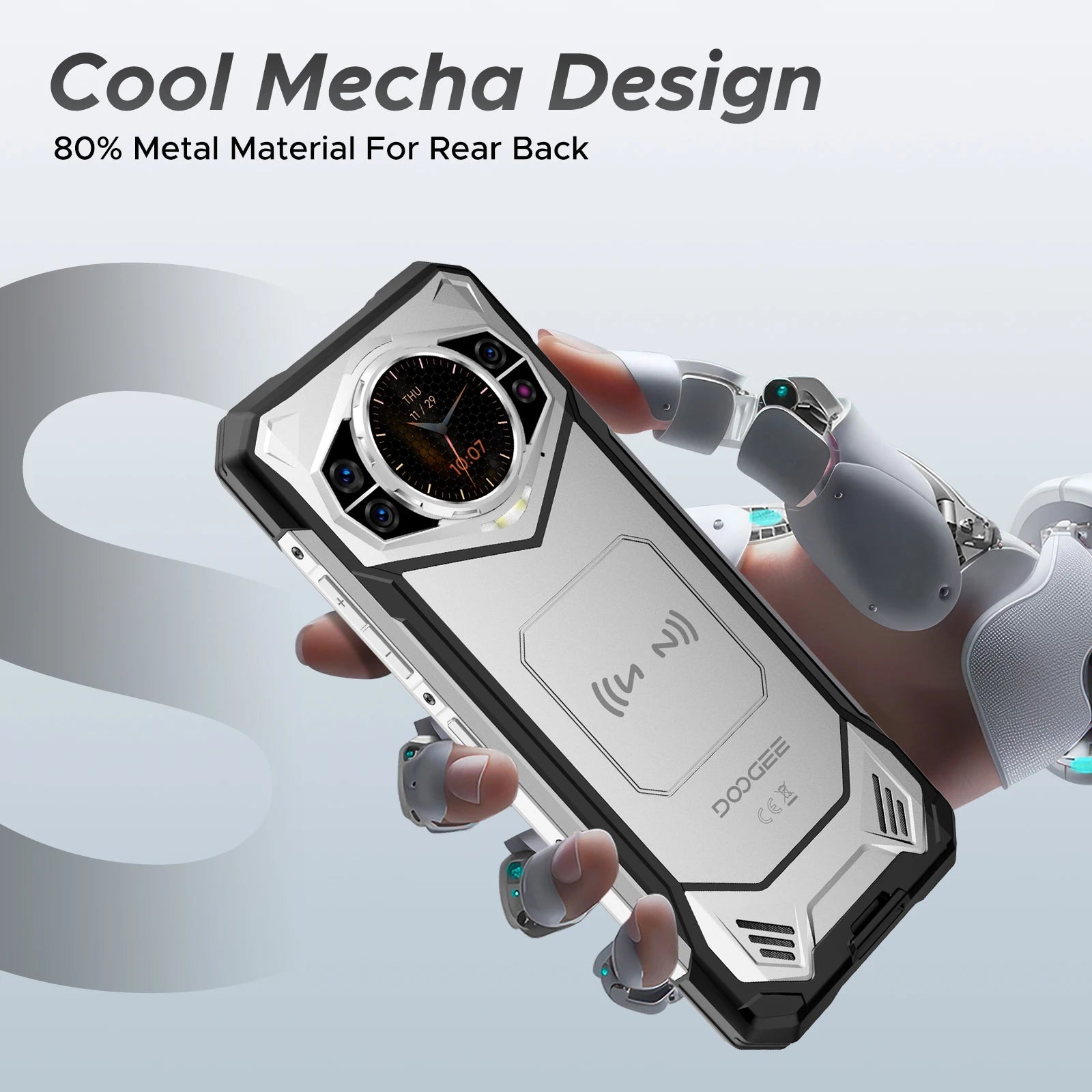 DOOGEE S200 5G Smartphone Rugged 6.72" 10100mAh Battery 12GB 256GB 120Hz Display 100MP AI Main Camera  Android 14 NFC
