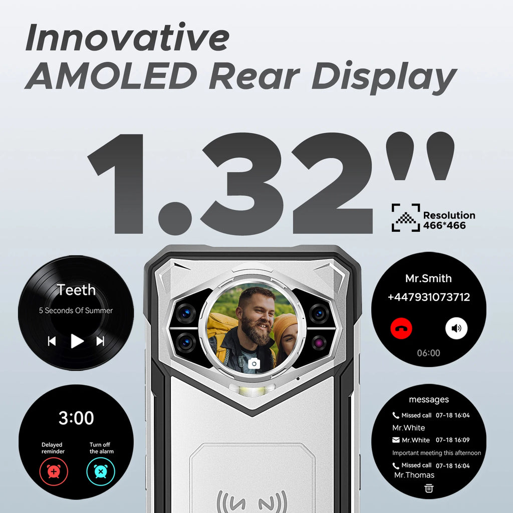 DOOGEE S200 5G Smartphone Rugged 6.72" 10100mAh Battery 12GB 256GB 120Hz Display 100MP AI Main Camera  Android 14 NFC