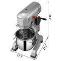 SucceBuy 10- 30L Electric Dough Machine Stainless Steel Commercial Cream Egg Whisk Mixer Processor Kitchen Food Stand Blender