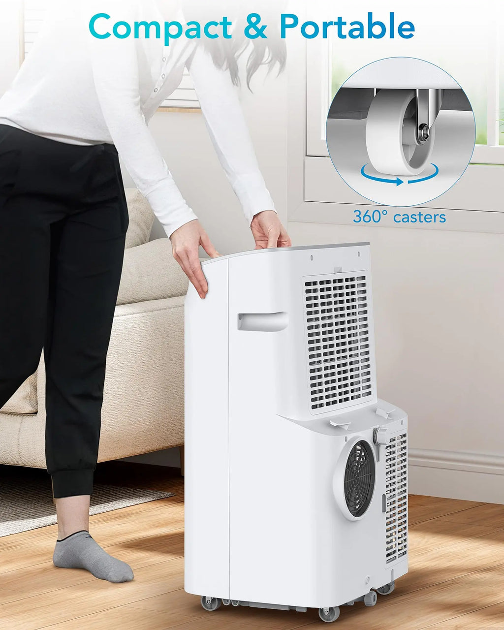 3-in-1 Portable Air Conditioner For Home Office, 12000BTU AC With Dehumidifier, Remote & Window Kit, Up to 600 Sq. Ft.