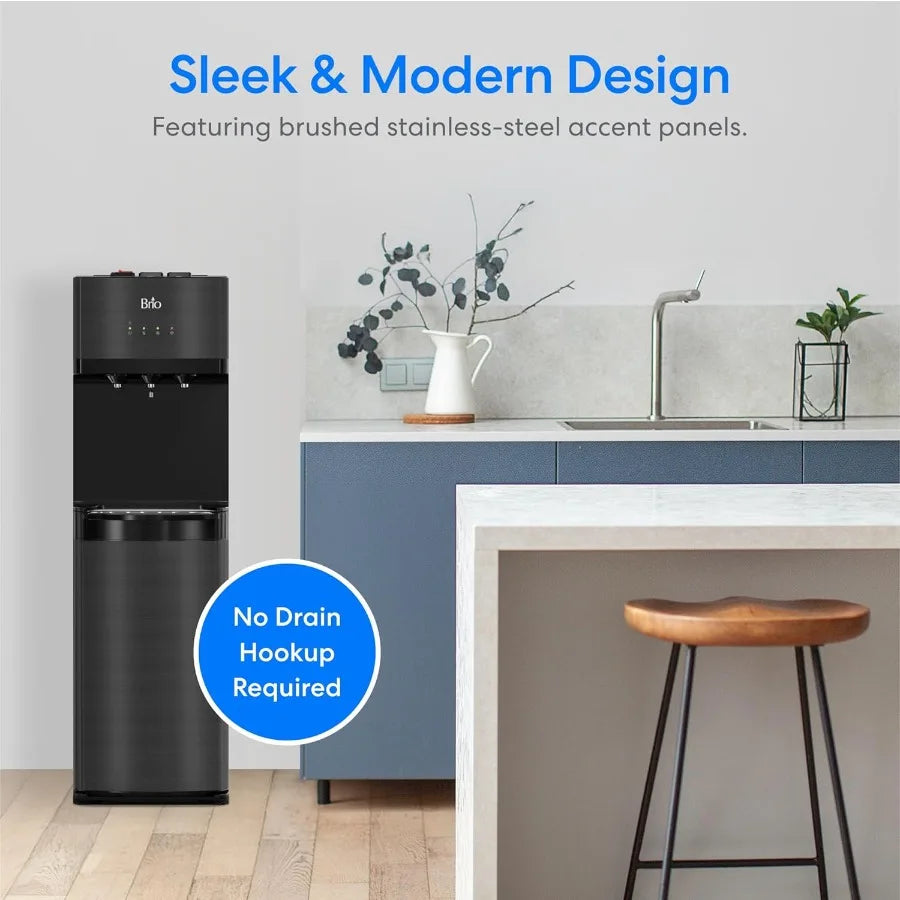 Bottleless Water Cooler Dispenser with 4-Stage Filters Removes PFAS Microplastics for Clean Drinking Water NSF Certified 3 Temp