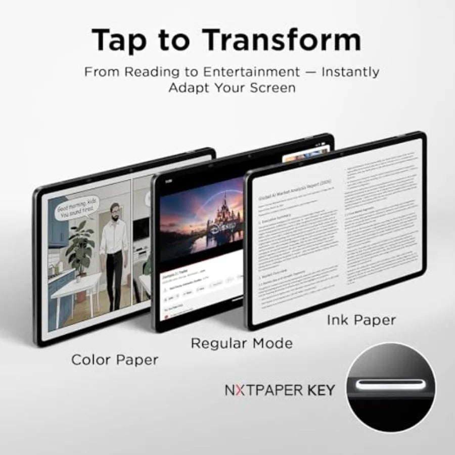 Digital notebook tablet for creative professionals: NXTPAPER 4.0 display 11.5-inch 120Hz 2.2K screen matte gray aluminum body g