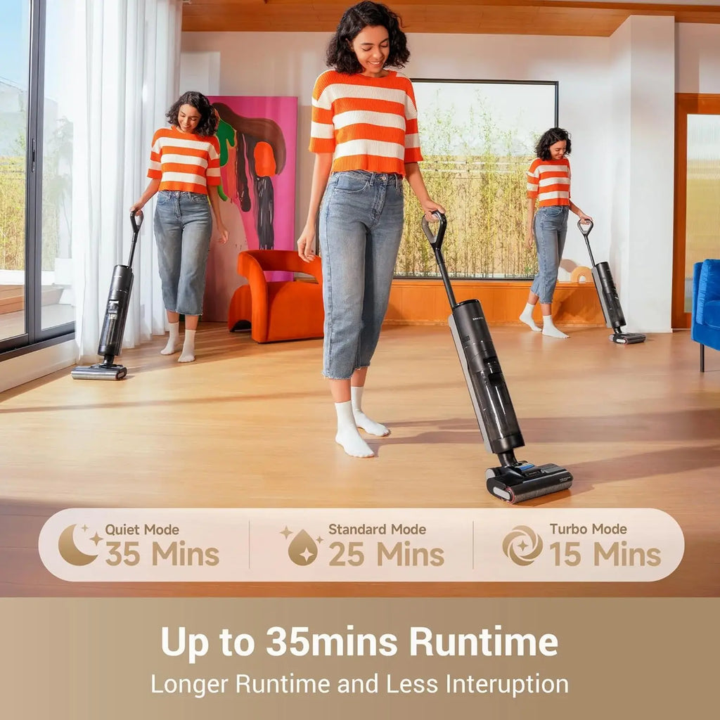 G10 Pro Wet Dry Vacuum Cleaner, Auto Self-Cleaning, 35 Mins Runtime, Edge Cleaning for Hard Floors