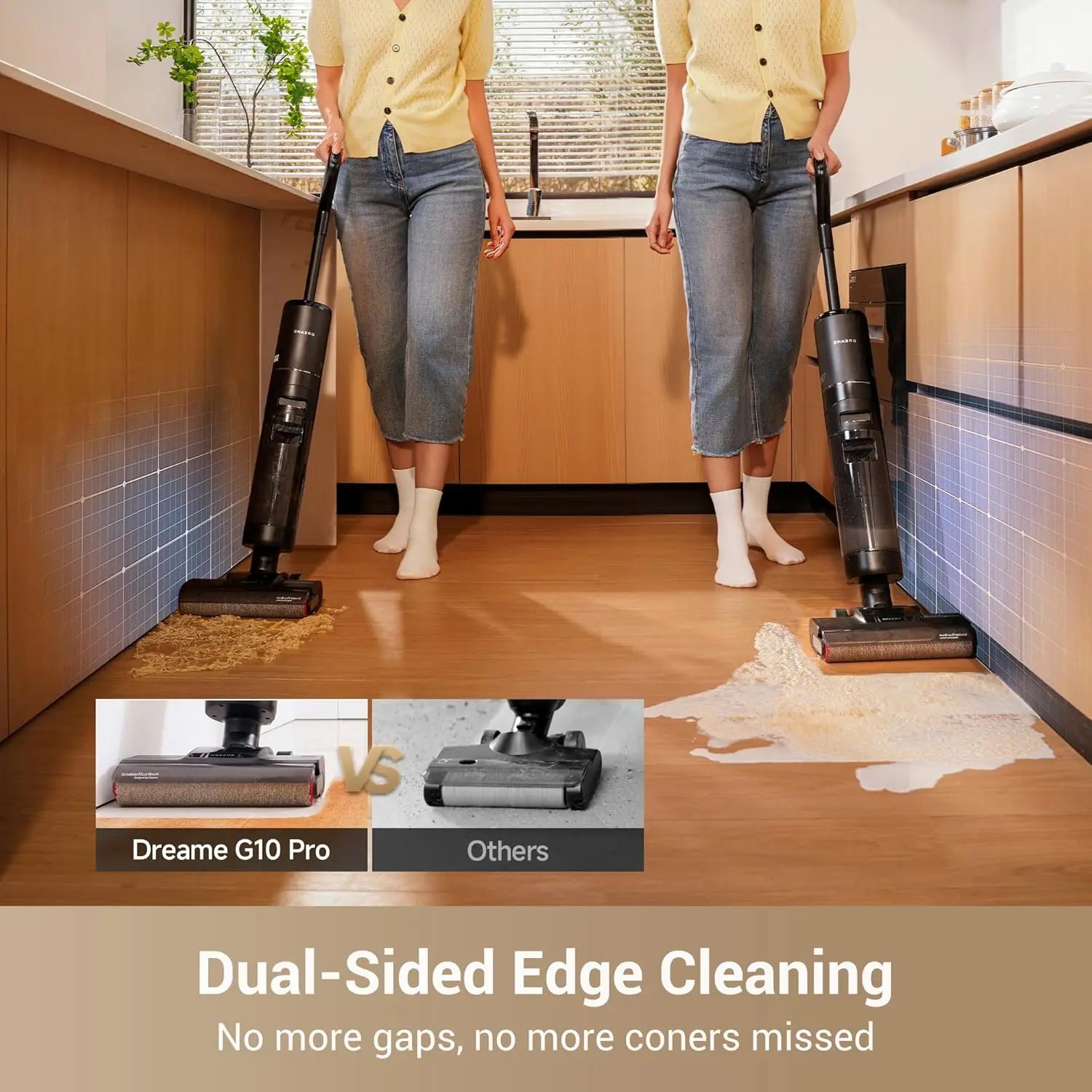 G10 Pro Wet Dry Vacuum Cleaner, Auto Self-Cleaning, 35 Mins Runtime, Edge Cleaning for Hard Floors