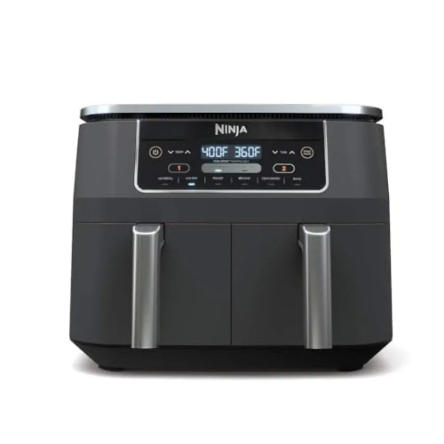 8 Quart 6-in-1 DualZone 2-Basket Air Fryer with Independent Frying Baskets for Roasting Broiling Dehydrating Smart Finish Cooki