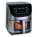 8 Quart Air Fryer with Non-Stick Basket Digital Touch Screen 12 Presets Countertop Kitchen Appliance Stainless Steel and Black