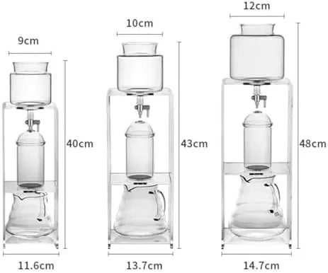 Maker Capacity Tea Tower,Cold Brew Drip Tower,Cold Brew Drip Coffee Maker, Ice Coffee Machine with Slow