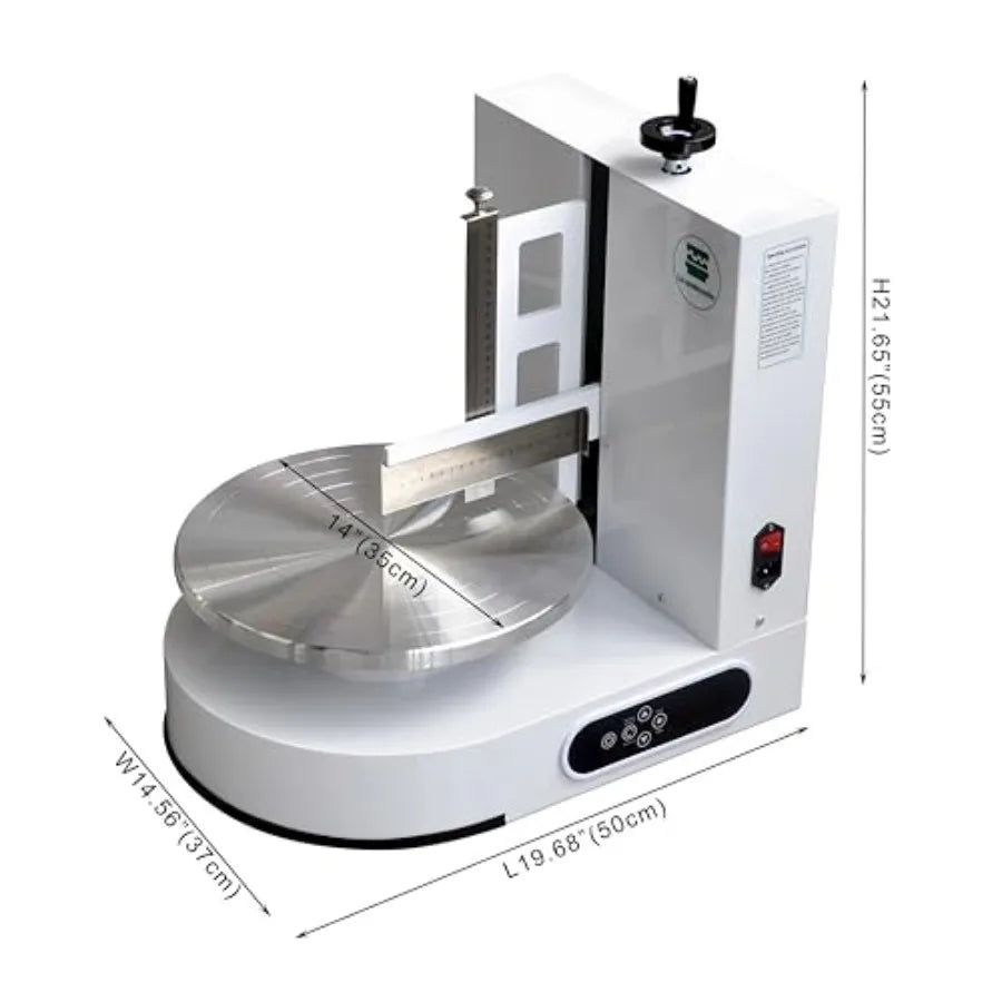 Automatic Birthday Cake Smoothing Coating Machine AC110V 6-14in Cake Cream Spreading Machine White Baking Supplies with White