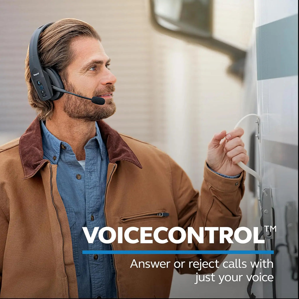 Noise Canceling Bluetooth Headset with Mic, All Day Comfort, 300 ft Range, 24 hrs Talk Time