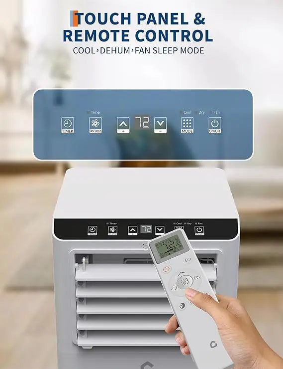 8000 BTU Portable Air Conditioners, 3-IN-1 Free Standing Cooling AC Unit with Fan & Dehumidifier, Quiet Air Condicionado Cooling
