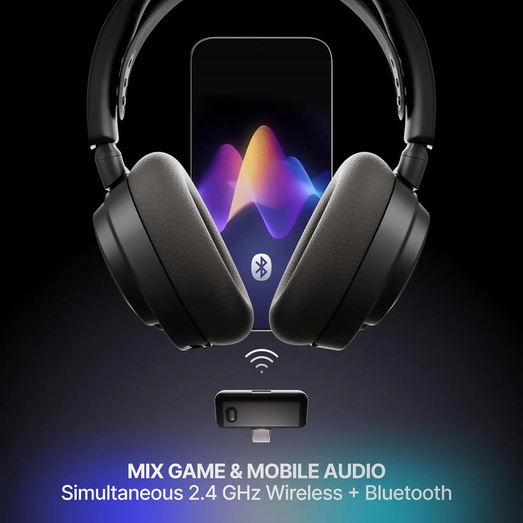 Wireless Gaming Headset with App Control, 50+ HR Play, Mix 2.4GHz/Bluetooth for PC, PS5, PS4, Switch, Mobile in Black